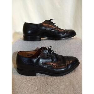 Allen Edmonds Chester Black Leather Wingtip Oxford Shoes, Size: 9.5 D    #MT25-6